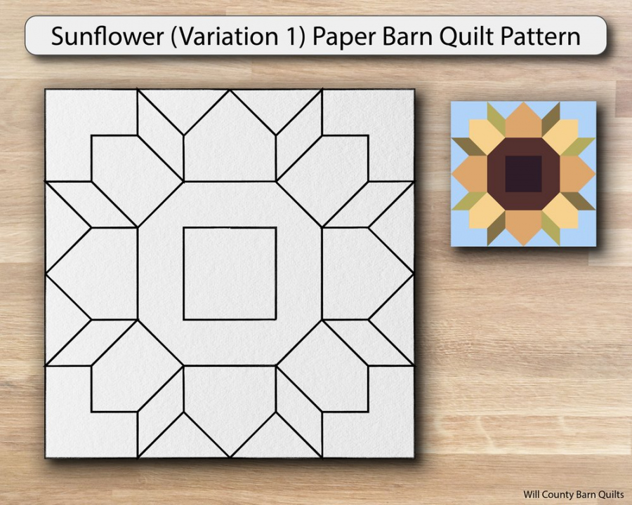 Paper Barn Quilt Patterns for Barn Quilt Trail, Will County Illinois, Arts  Guild of Homer Glen — Will County Barn Quilt Trail - FREE Printables - Beginner Free Printable Barn Quilt Patterns