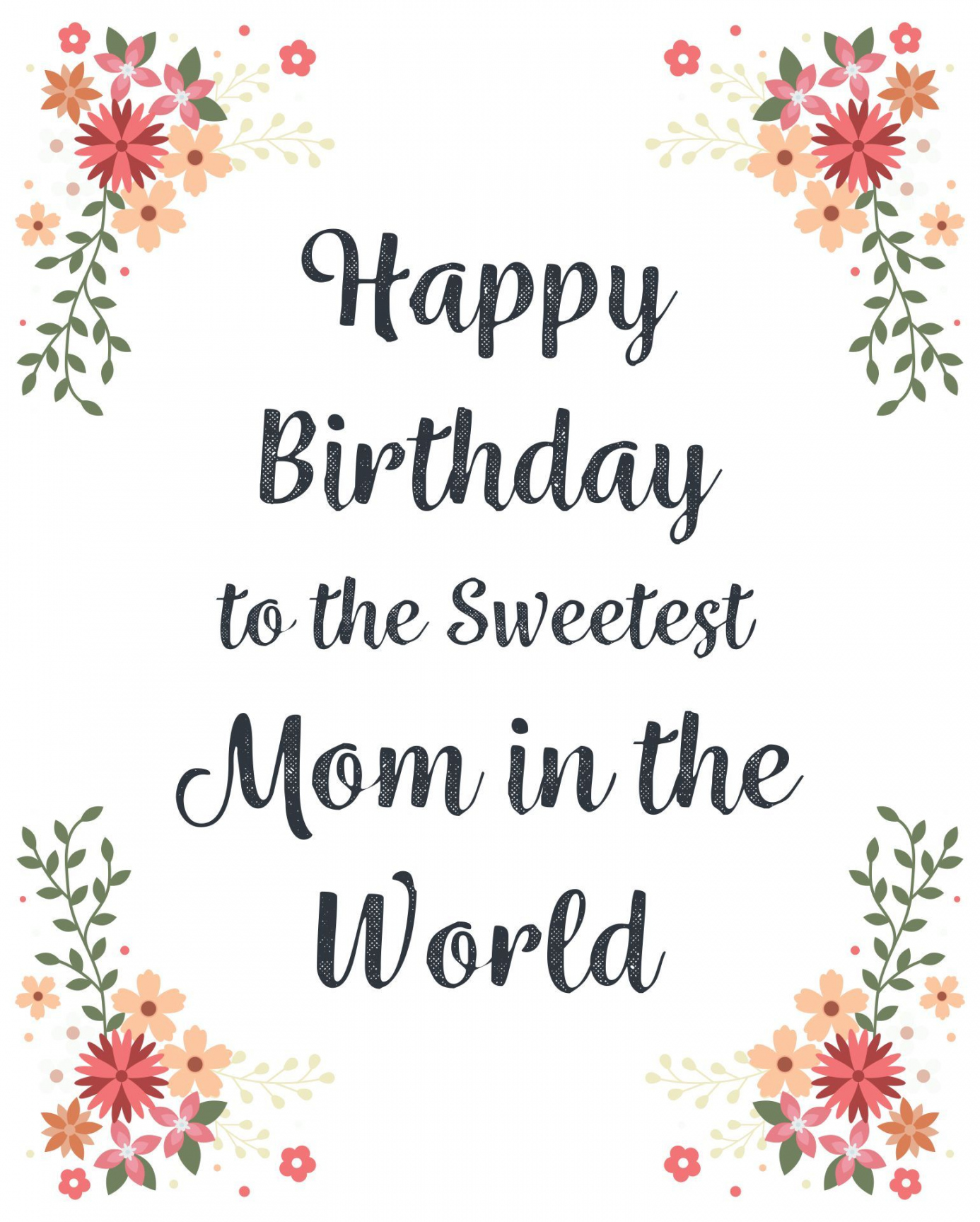 Pin on Art inspiration - FREE Printables - Free Printable Birthday Cards For Mom