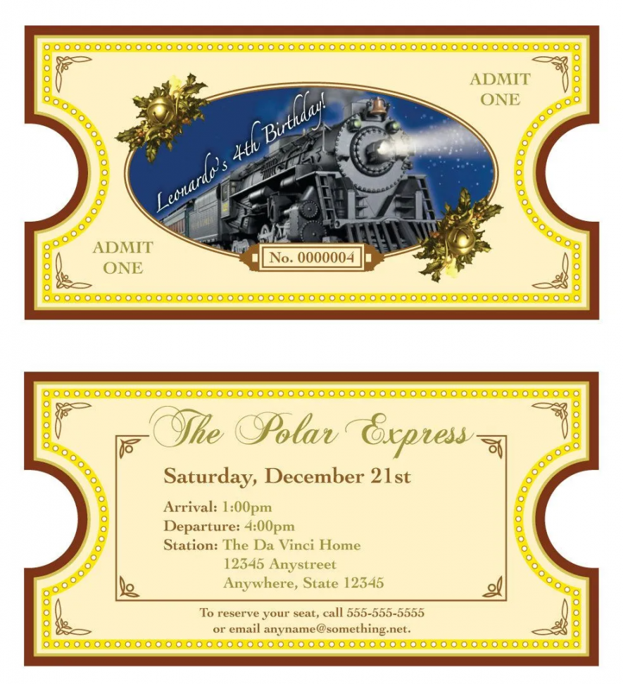 Pin on Best Templates - FREE Printables - Free Printable Template Free Polar Express Tickets