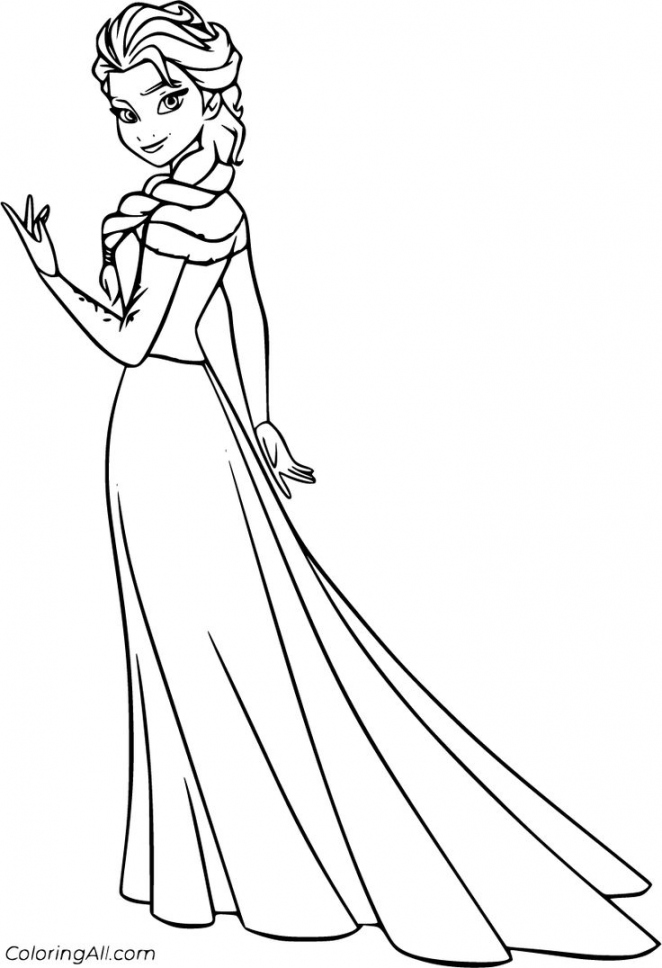 Pin on Cartoon Coloring Pages - FREE Printables - Free Printable Elsa Coloring Pages