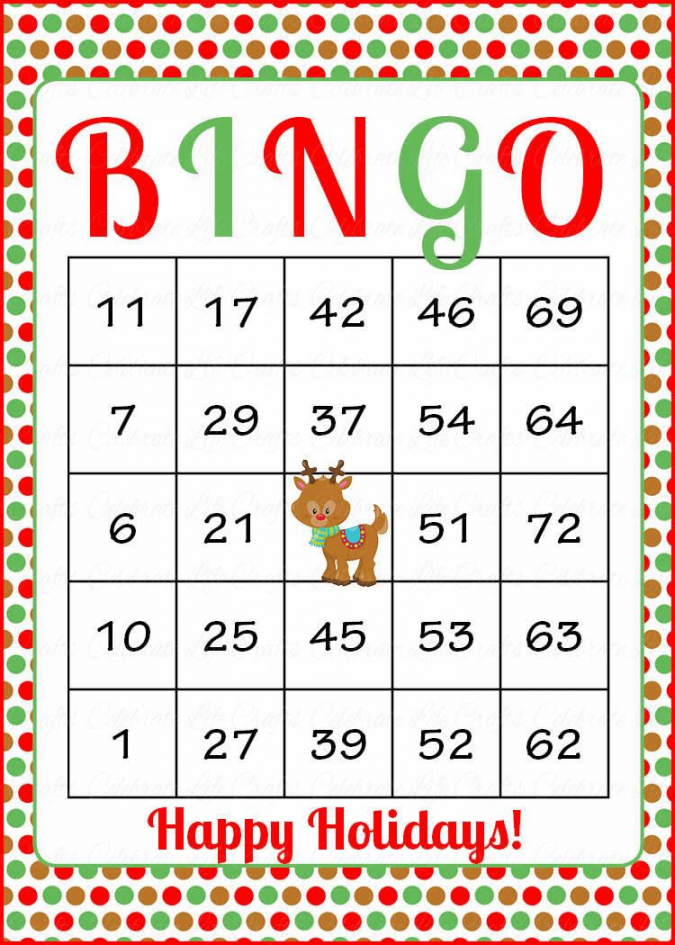 Pin on Christmas Party Ideas - FREE Printables - Free Printable Christmas Bingo Cards 1-75