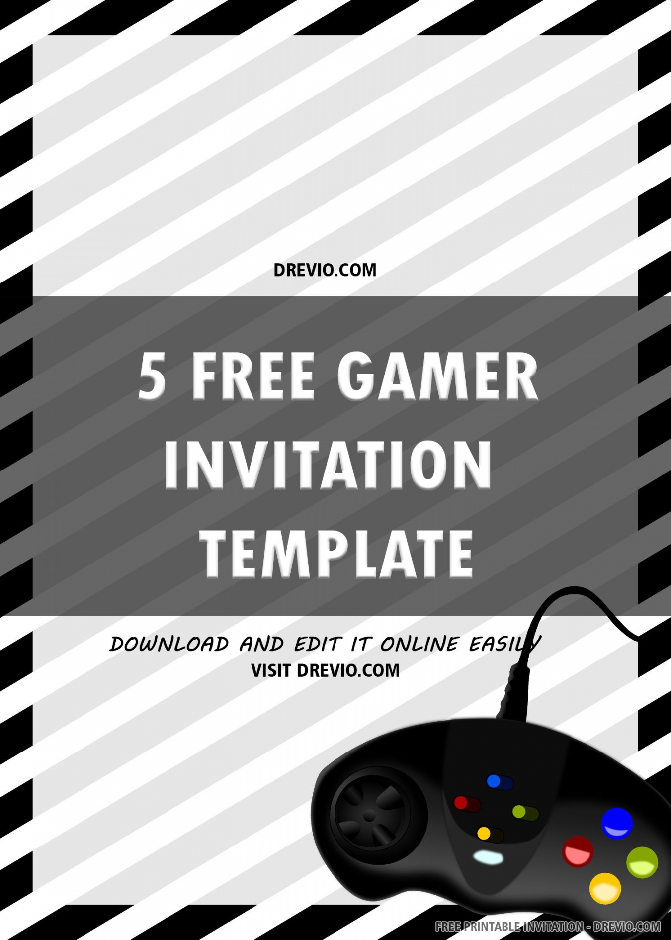 Pin on Free Printable Birthday Invitation - FREE Printables - Template Free Printable Video Game Birthday Party Invitations