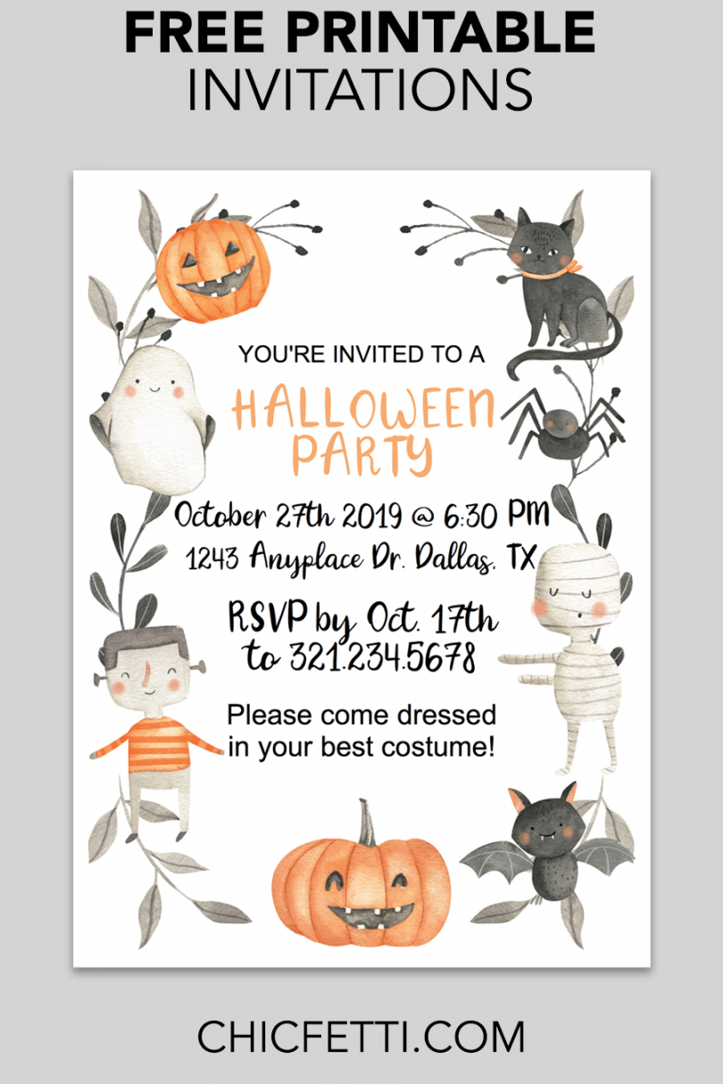 Pin on Free Printables - Free Printable Wall Art, Free Printable  - FREE Printables - Free Printable Halloween Invitations