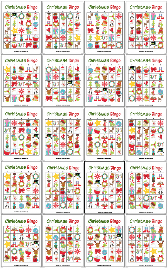 Pin on Holidays - FREE Printables - Free Printable Christmas Bingo Cards For 20