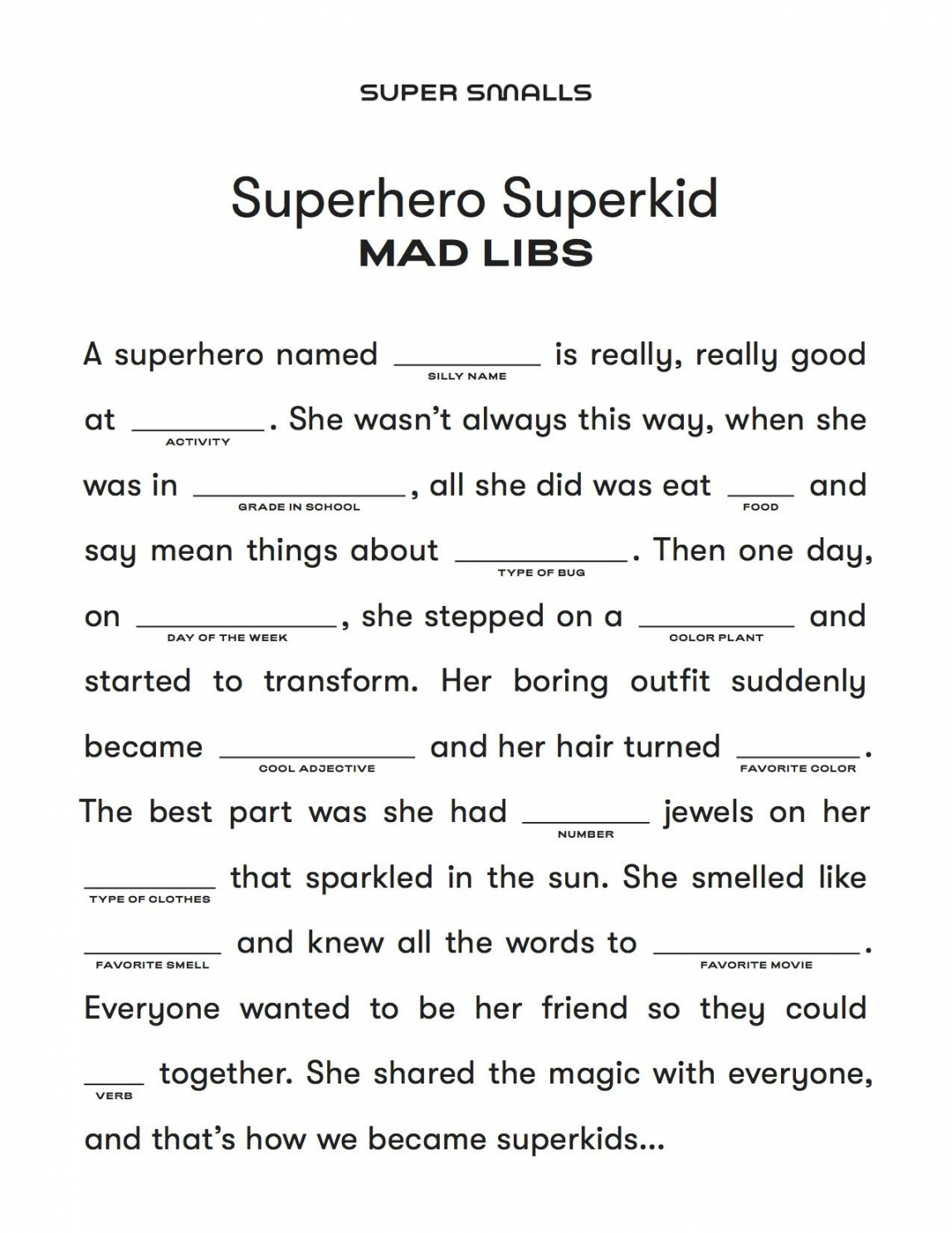 Pin on Super Boredom Busters - FREE Printables - Free Mad Libs Printable