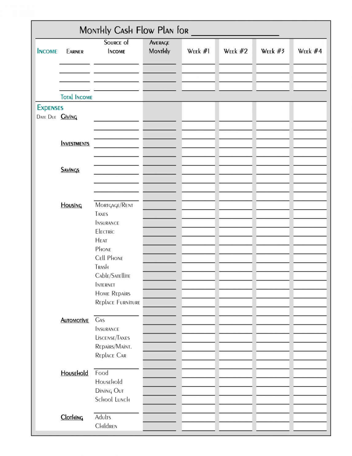 Pin on Tips & Ideas - FREE Printables - Free Printable Budget Sheet