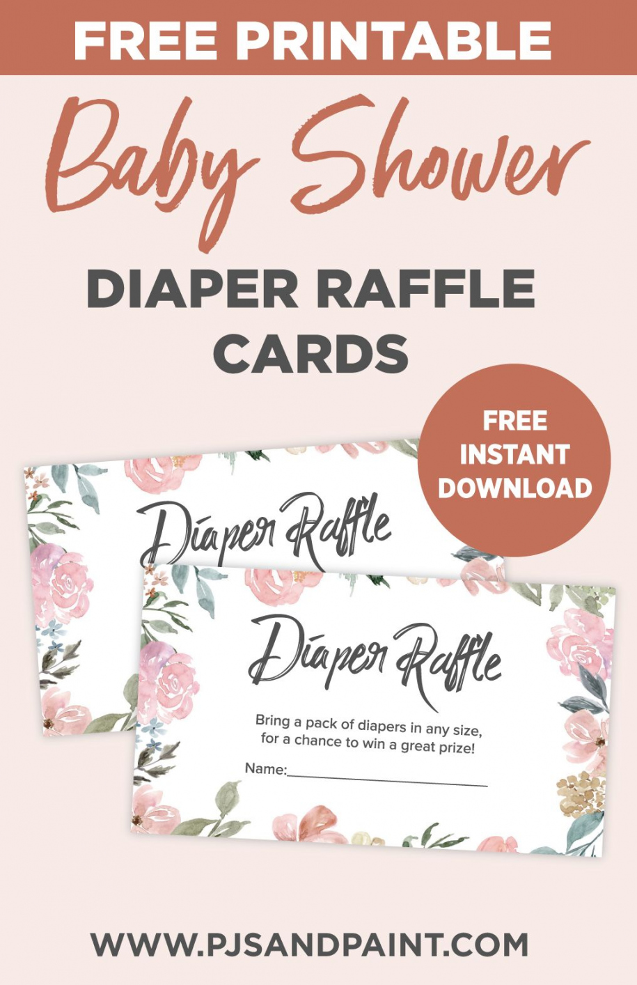 Pinterest - FREE Printables - Free Diaper Raffle Printable