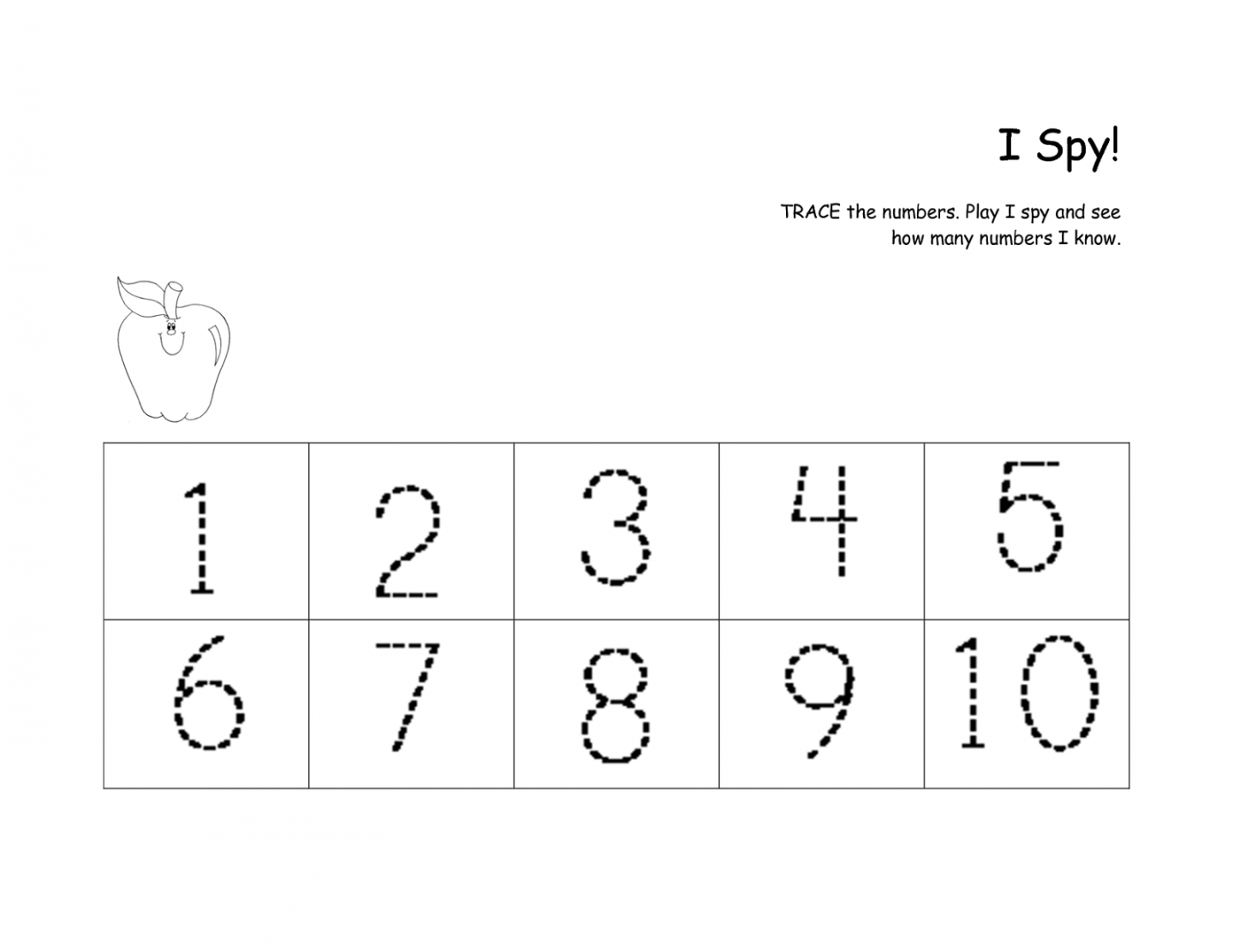 Pinterest - FREE Printables - Tracing Numbers 1-10 Free Printable