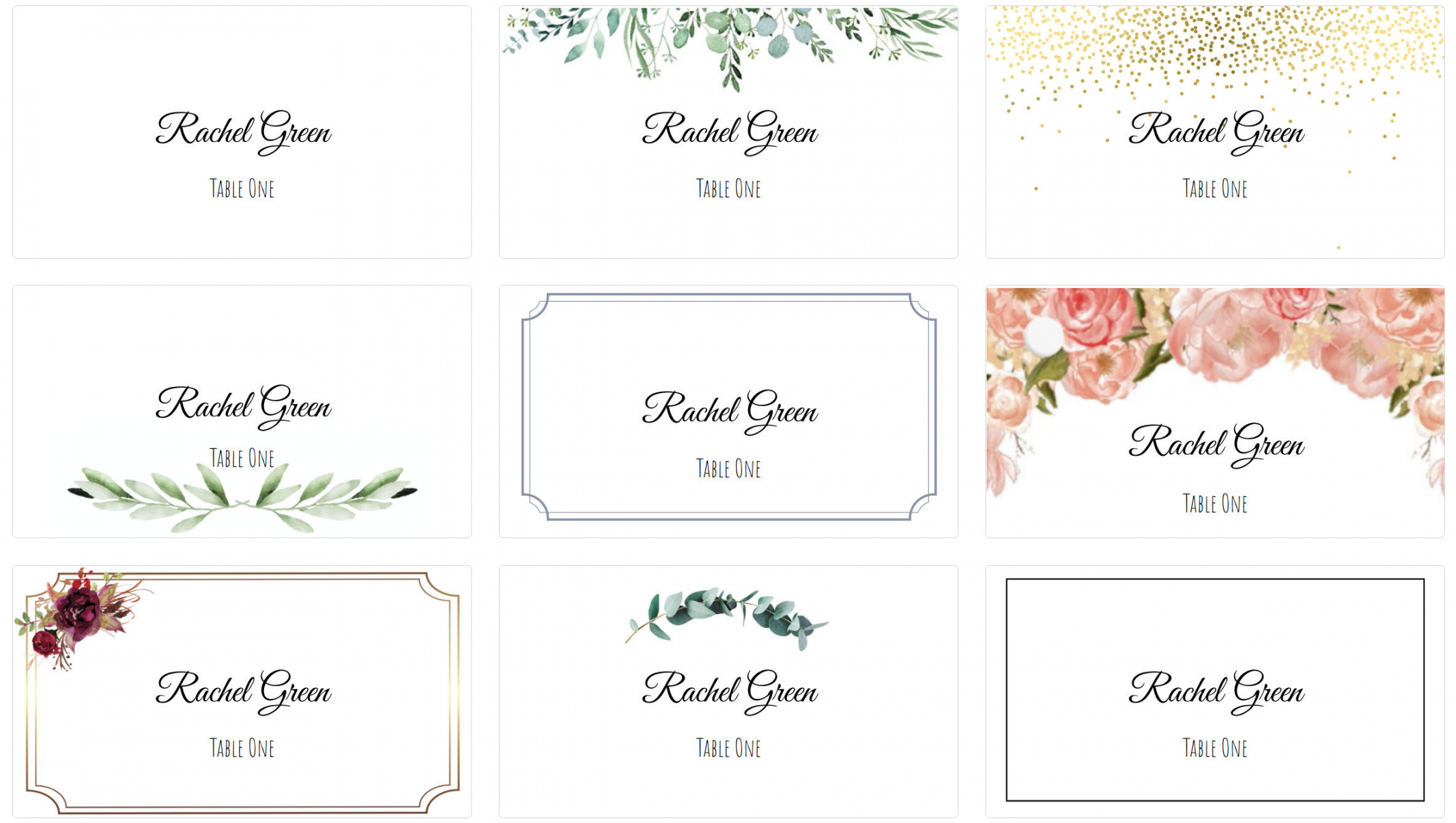 Place Card Me - A Free and Easy Printable Place Card Maker for  - FREE Printables - Printable Place Cards Free