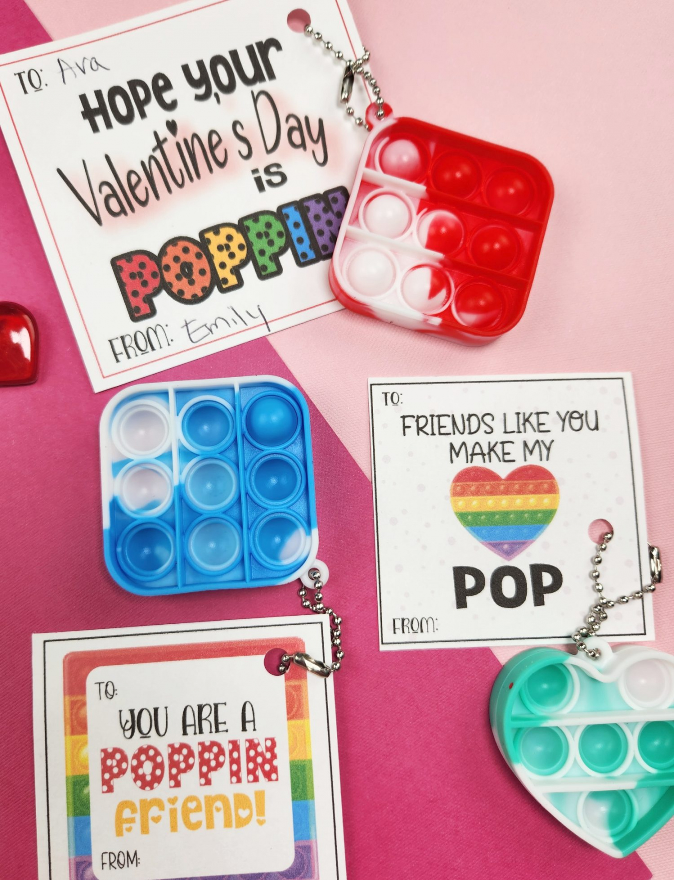 Pop It Valentines Printable ( FREE Versions!) - Leap of Faith  - FREE Printables - Pop It Valentine Printable Free