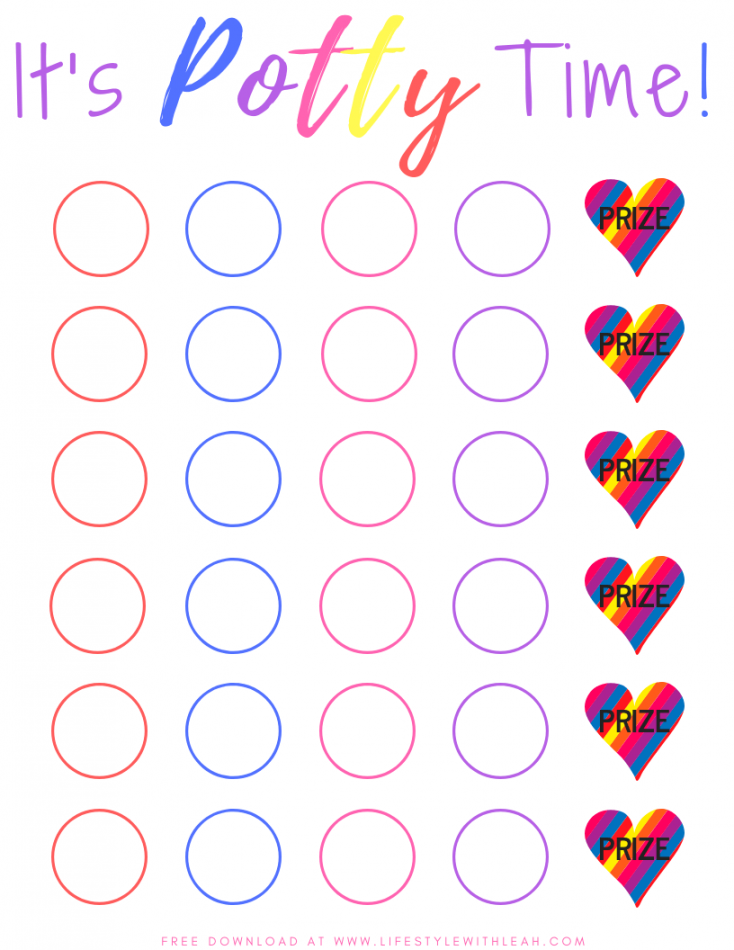 Potty Training Sticker Chart (Free Printable) - Lifestyle with Leah - FREE Printables - Free Printable Potty Charts