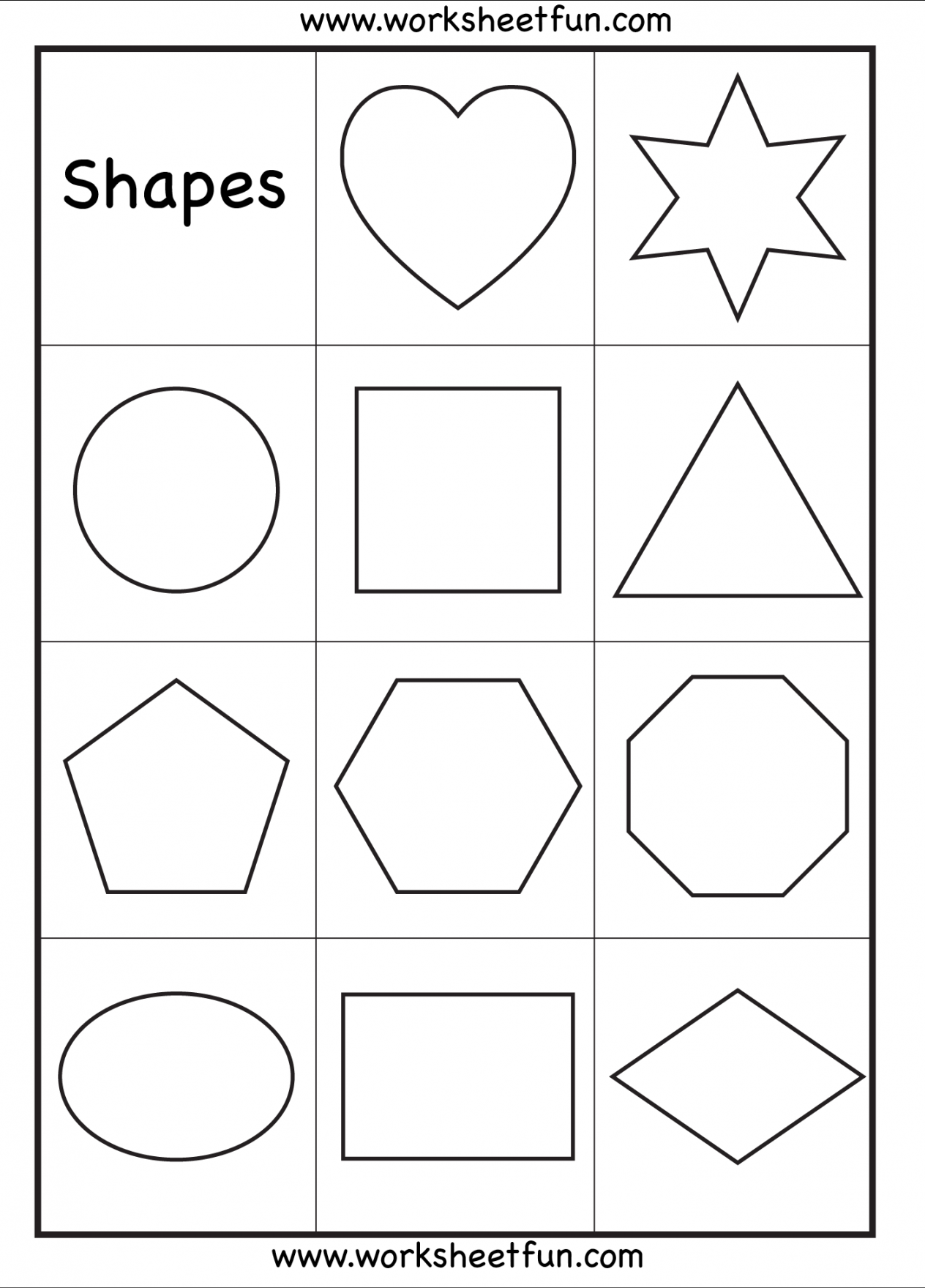 Preschool – Shapes Worksheet / FREE Printable Worksheets  Shapes  - FREE Printables - Free Printable Shapes Worksheets
