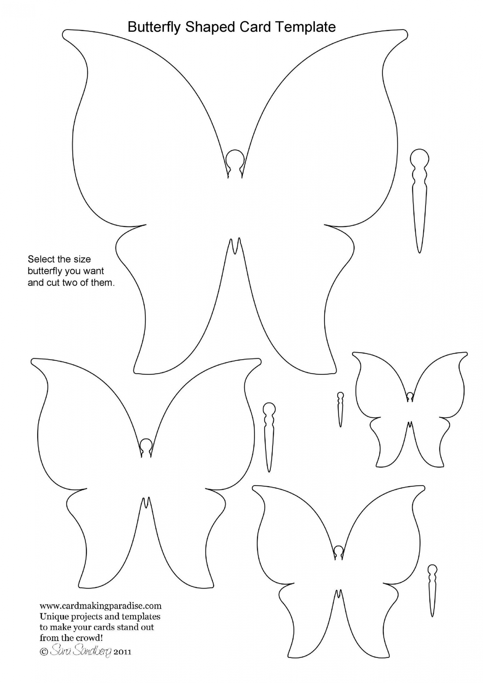 Printable & Cut Out Butterfly Templates 🦋 ᐅ TemplateLab - FREE Printables - Free Printable 3d Butterfly Template