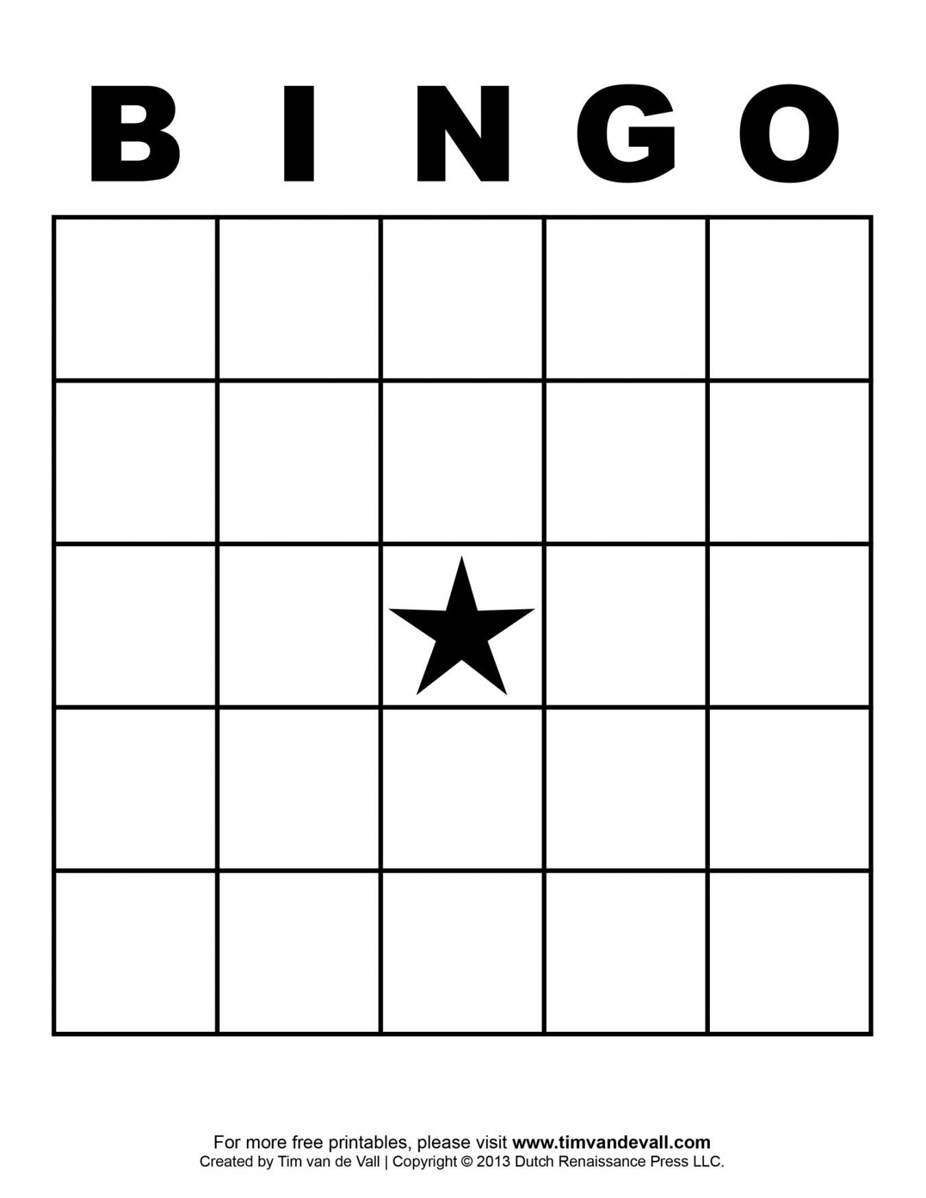 Printable Blank Bingo Cards for Teachers - FREE Printables - Free Printable Blank Bingo Card
