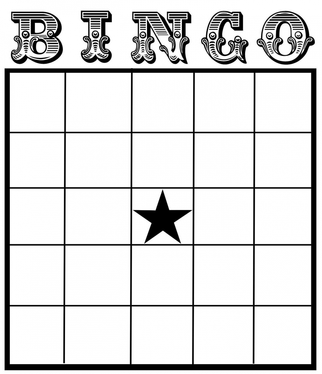 Printable Blank Bingo Cards Template  Bingo card template, Bingo  - FREE Printables - Free Printable Blank Bingo Card