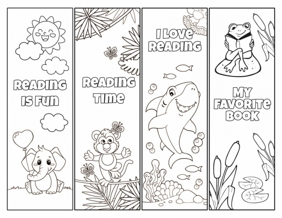 Printable Bookmarks To Color For Kids - FREE Printables - Free Printable Coloring Bookmarks