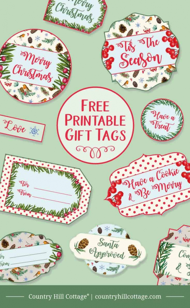 Printable Christmas Gift Tags - FREE Printables - Christmas Tags Free Printable