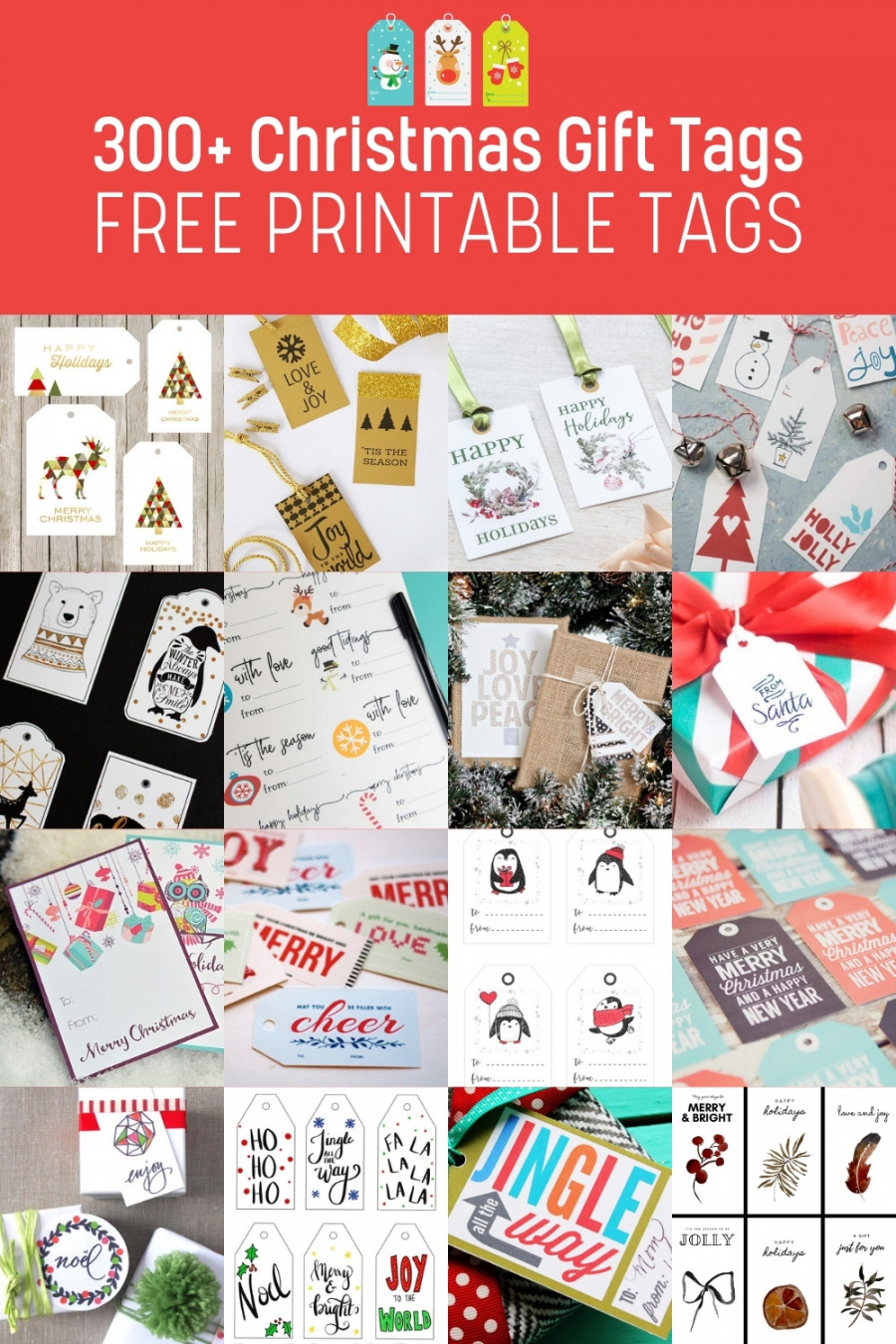 + Printable Christmas Tags for Your Gifts - DIY Candy - FREE Printables - Printable Christmas Tags Free