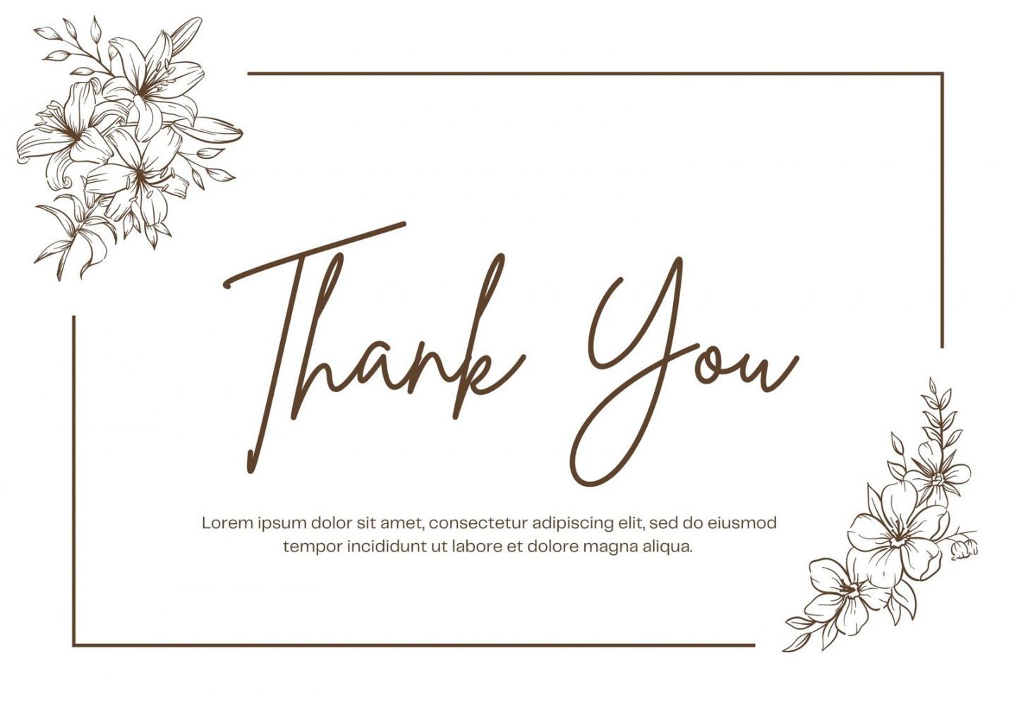 Printable, customizable thank you card templates  Canva - FREE Printables - Free Printable Thank You Cards Black And White