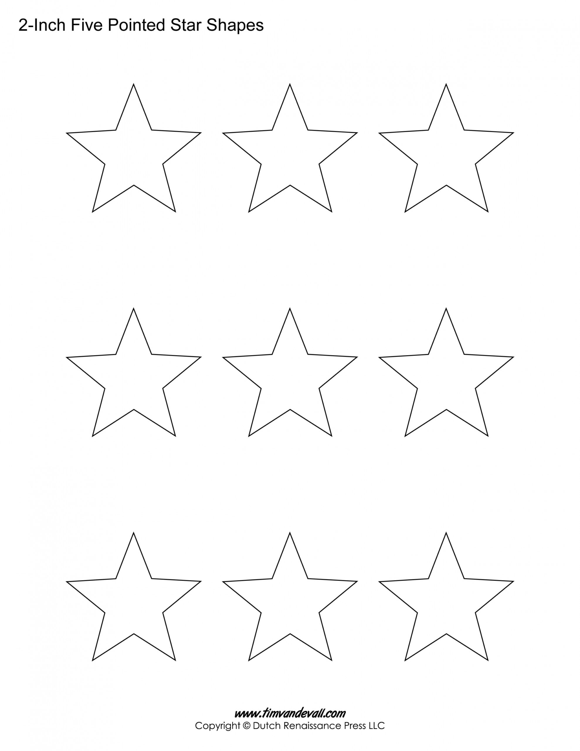 Printable Five Pointed Star Templates Blank Shape PDFs - FREE Printables - 5 Pointed Star Template Free Printable