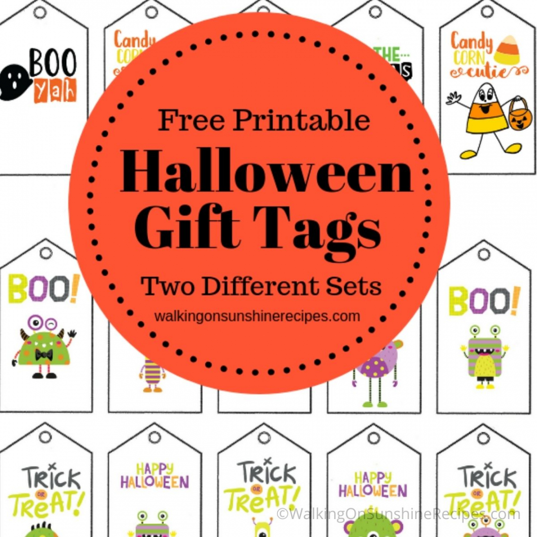 Printable Halloween Gift Tags - Walking On Sunshine Recipes - FREE Printables - Free Printable Halloween Gift Tags