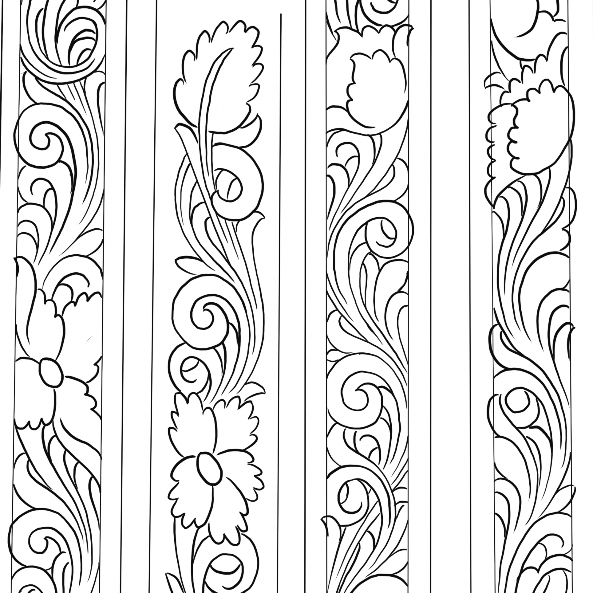 Printable Leather Carving Patterns - Printable Word Searches - FREE Printables - Beginner Free Printable Leather Tooling Patterns