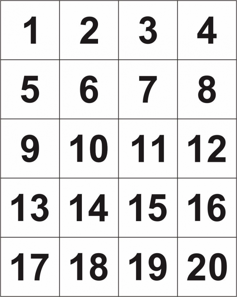 Printable+Numbers++  Large printable numbers, Printable  - FREE Printables - Free Printable Numbers 1-20