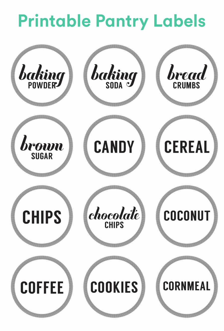 Printable Pantry Labels  Vivint - FREE Printables - Free Printable Pantry Labels