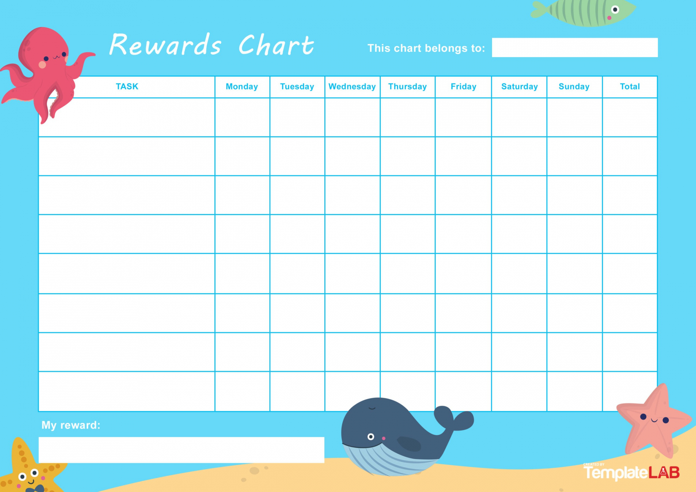 Printable Reward Charts for Kids (PDF, Excel & Word) - FREE Printables - Sticker Chart Printable Free