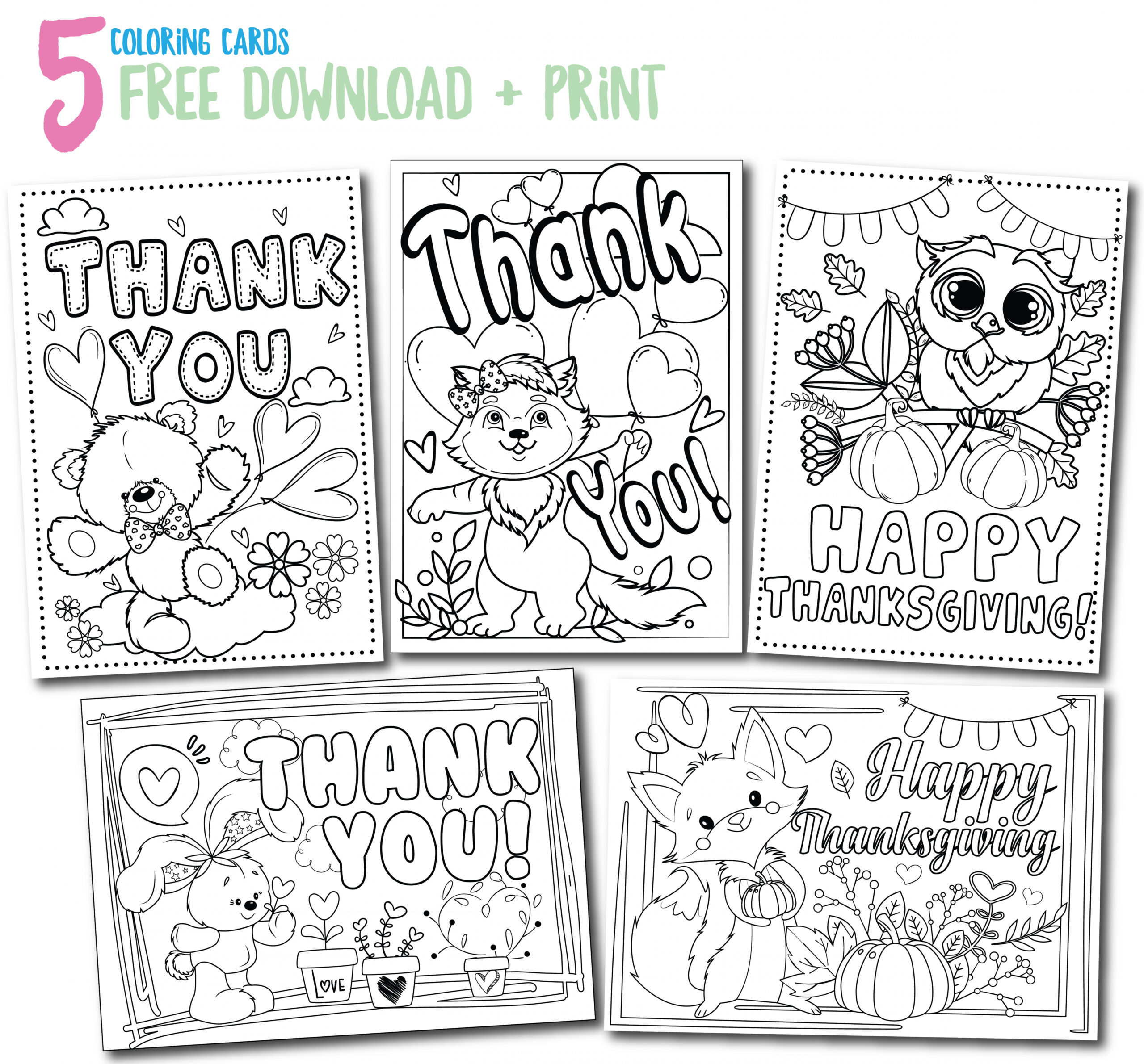 Printable Thank You Cards - Thank You, Me - FREE Printables - Foldable Free Printable Thank You Cards To Color