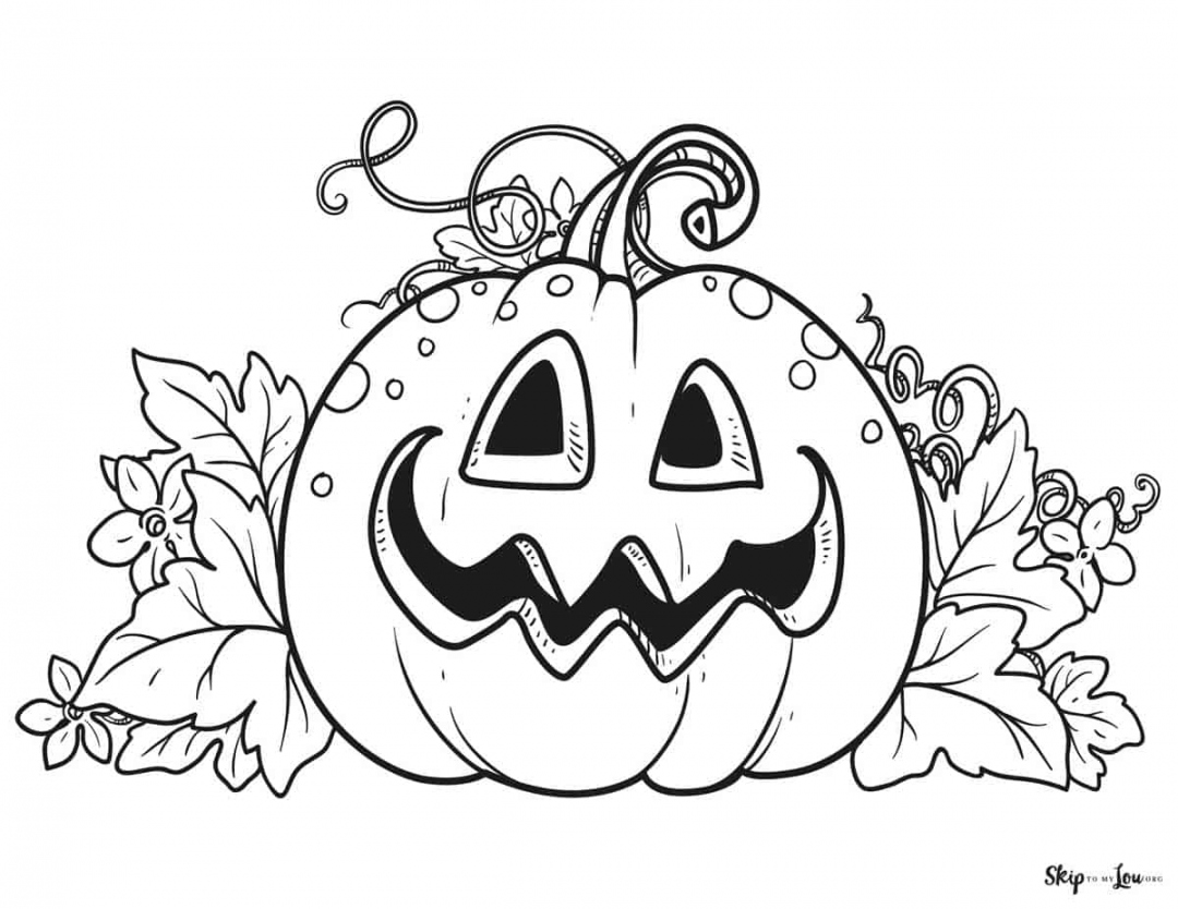 Pumpkin Coloring Pages  Skip To My Lou - FREE Printables - Free Printable Pumpkin Coloring Pages