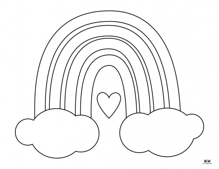 Rainbow Coloring Pages -  FREE Printable Pages  Printabulls - FREE Printables - Rainbow Coloring Pages Free Printable