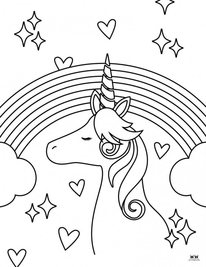 Rainbow Coloring Pages -  FREE Printable Pages  Printabulls - FREE Printables - Rainbow Free Printable Coloring Pages