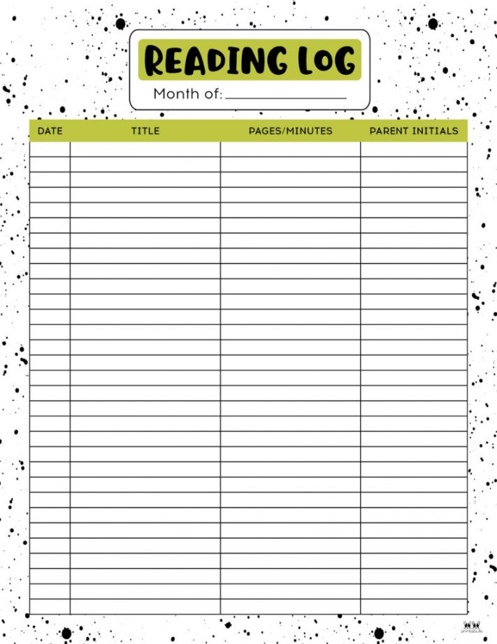 Reading Logs -  FREE Printables  Printabulls - FREE Printables - Reading Log Printable Free