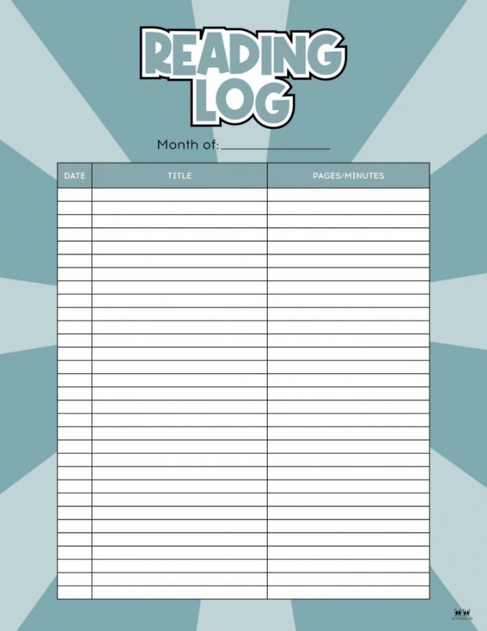 Reading Logs -  FREE Printables  Printabulls - FREE Printables - Reading Log Printable Free