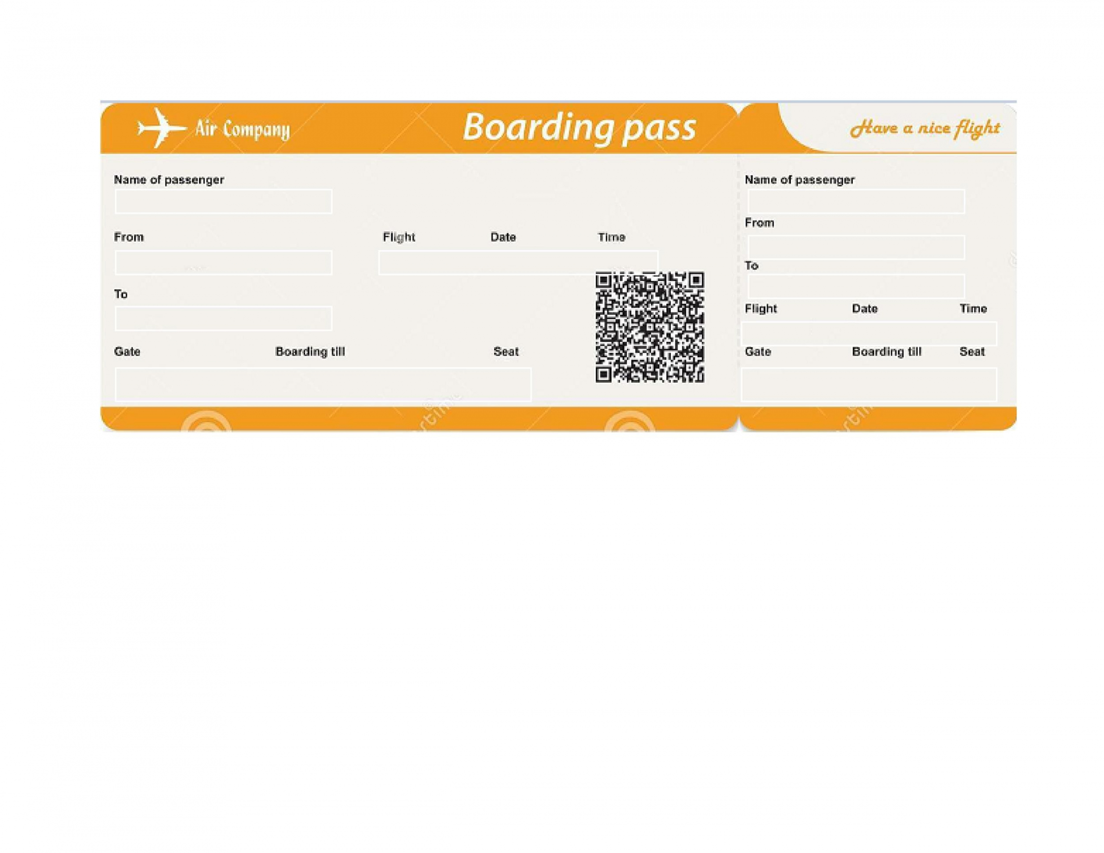 Real & Fake Boarding Pass Templates - % FREE ᐅ TemplateLab - FREE Printables - Printable Free Editable Airline Ticket Template