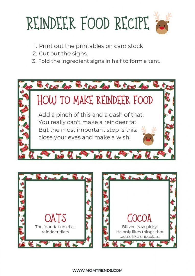 Reindeer Food Free Printables - MomTrends - FREE Printables - Reindeer Food Printable Free
