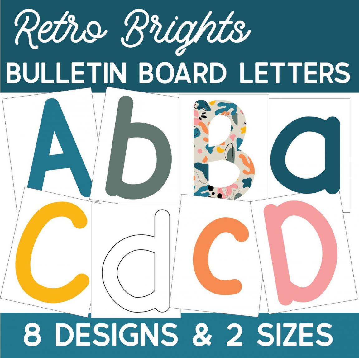 Retro Brights Bulletin Board Letters – Printable PDF - FREE Printables - Bulletin Board Letters Printable Free