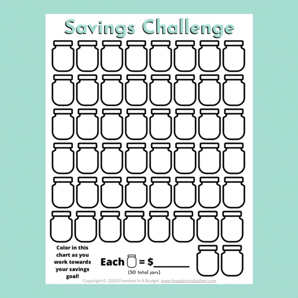 Savings Challenge Printable Savings Challenge Tracker PDF - Etsy  - FREE Printables - Savings Challenge Printable Free