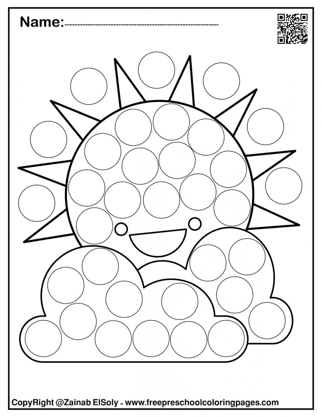 Set of Spring Dot Marker Free coloring pages - FREE Printables - Free Printable Preschool Do A Dot Art Printables