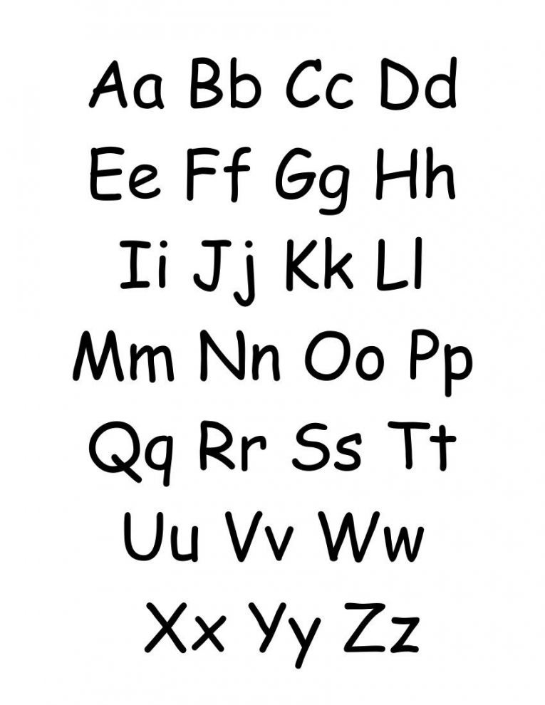 Simple alphabet chart that contains both uppercase and lowercase  - FREE Printables - Free Printable Alphabet Letters Upper And Lower Case
