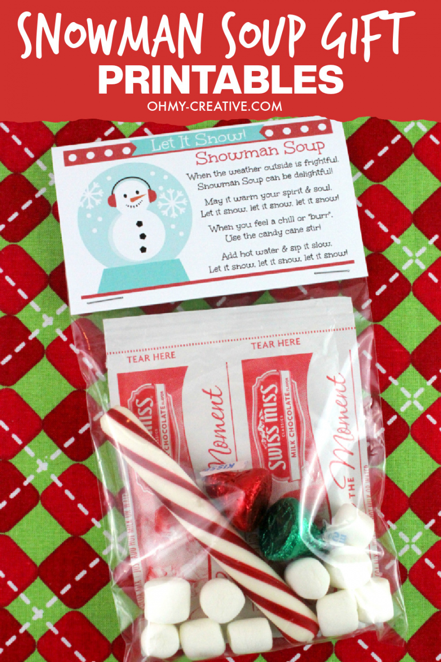 Snowman Soup Gift Recipe - Oh My Creative - FREE Printables - Snowman Soup Free Printable