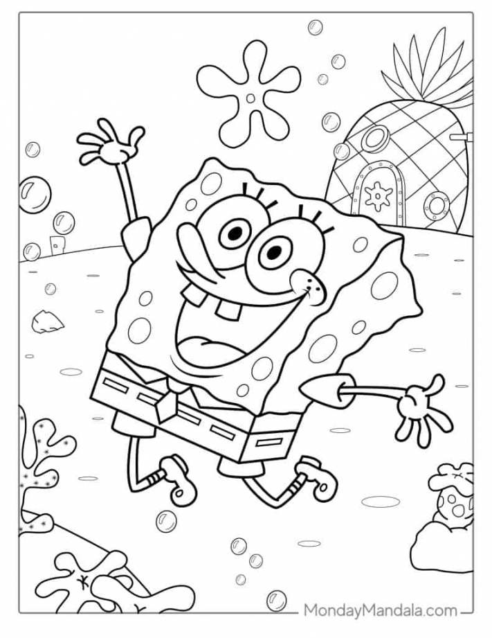 SpongeBob Coloring Pages (Free PDF Printables) - FREE Printables - Free Printable Spongebob Coloring Pages