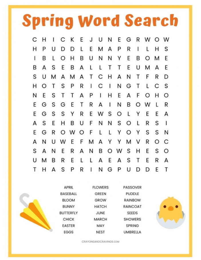 Spring Word Search Printable  AllFreeKidsCrafts - Free Printable Spring Word Search