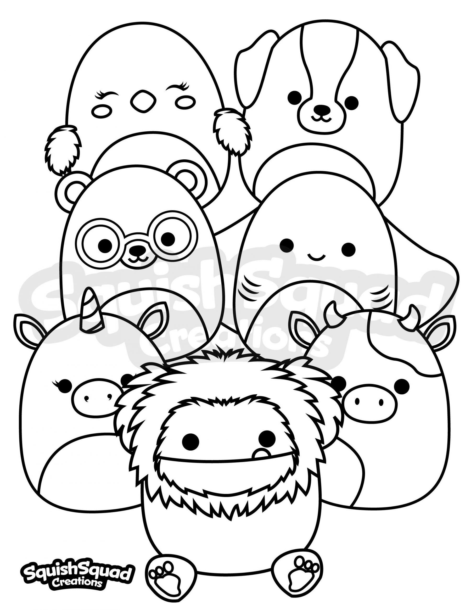 Squishmallow Coloring Page Printable Squishmallow Coloring - Etsy  - FREE Printables - Free Printable Squishmallow Coloring Pages