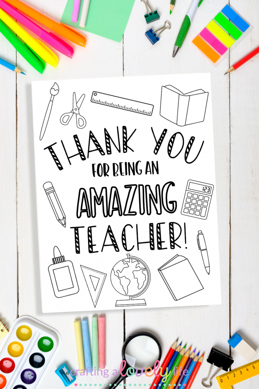 Teacher Appreciation Card Coloring Page Free Printable - - FREE Printables - Free Printable Teacher Appreciation Cards To Color