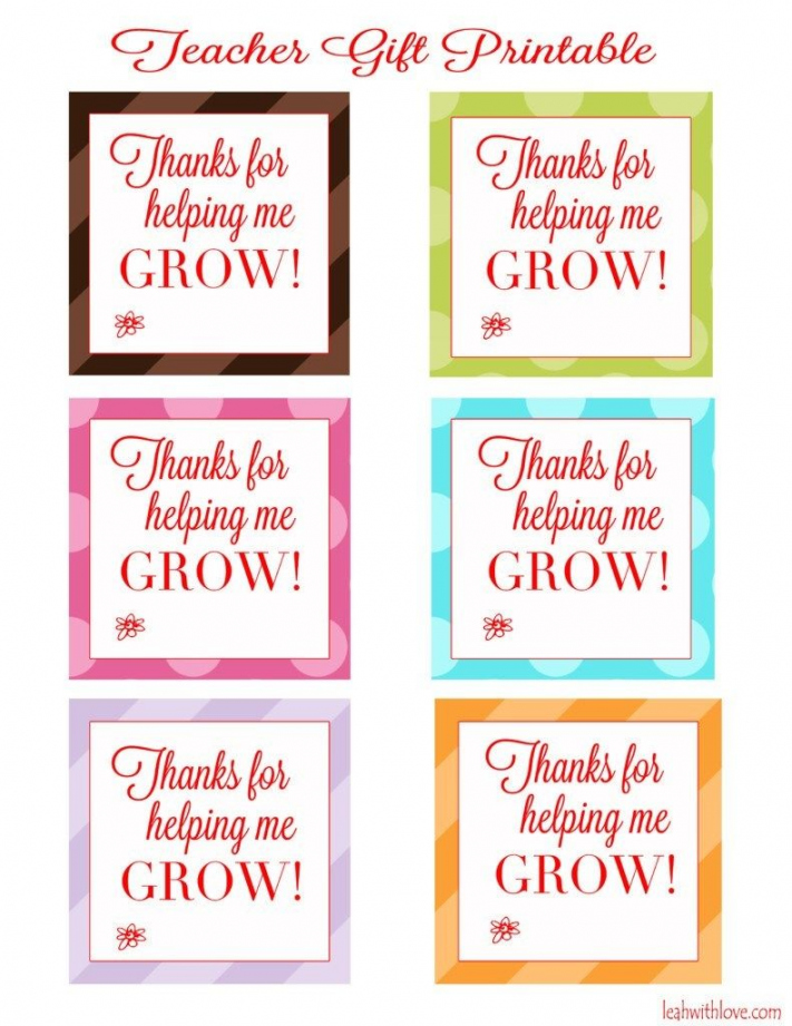 Thank you for helping me grow" Free Printable Tags - Leah With  - FREE Printables - Thank You For Helping Me Grow Free Printable