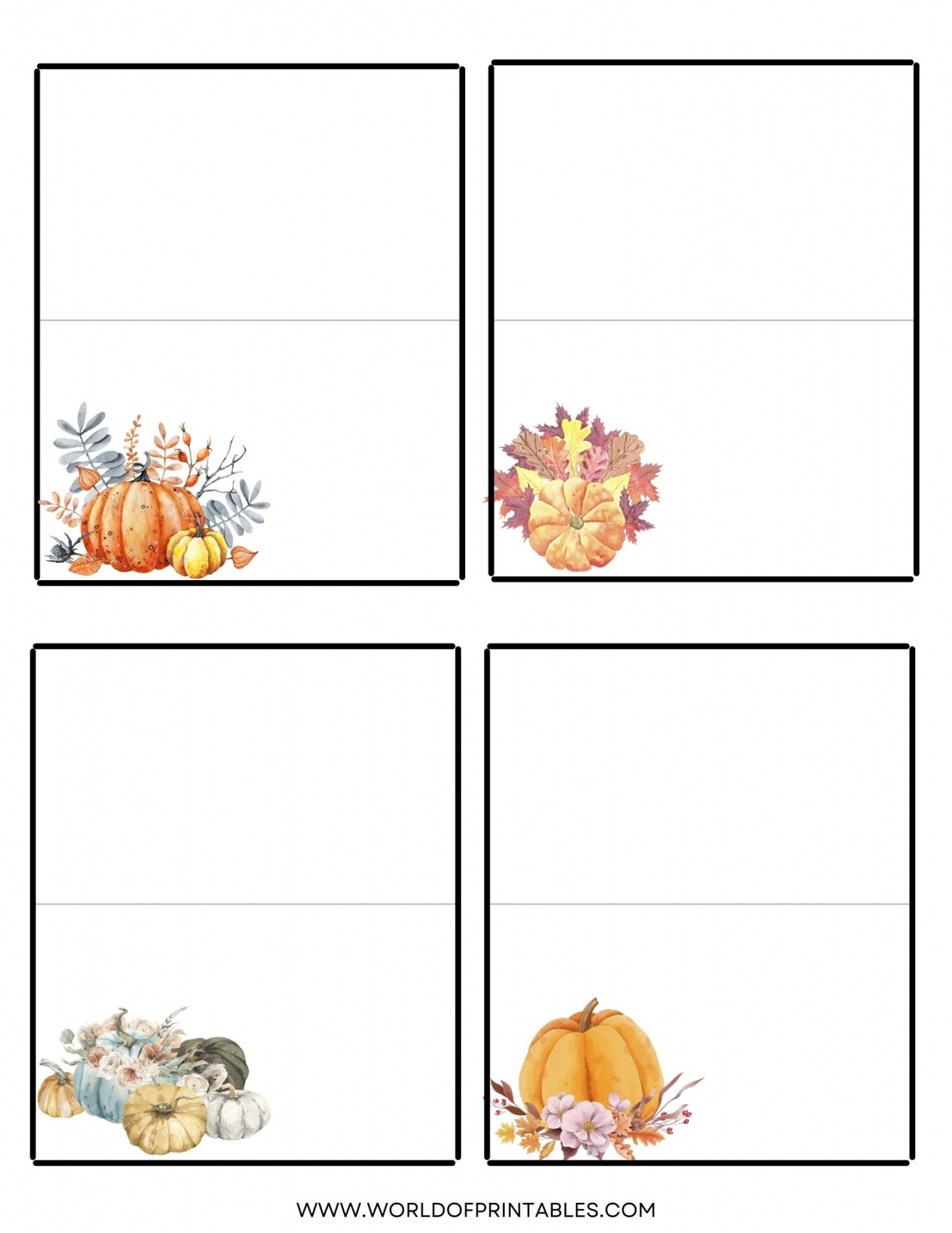 Thanksgiving Place Cards  Free Printables - Just Customize & Print! - FREE Printables - Free Printable Thanksgiving Place Cards