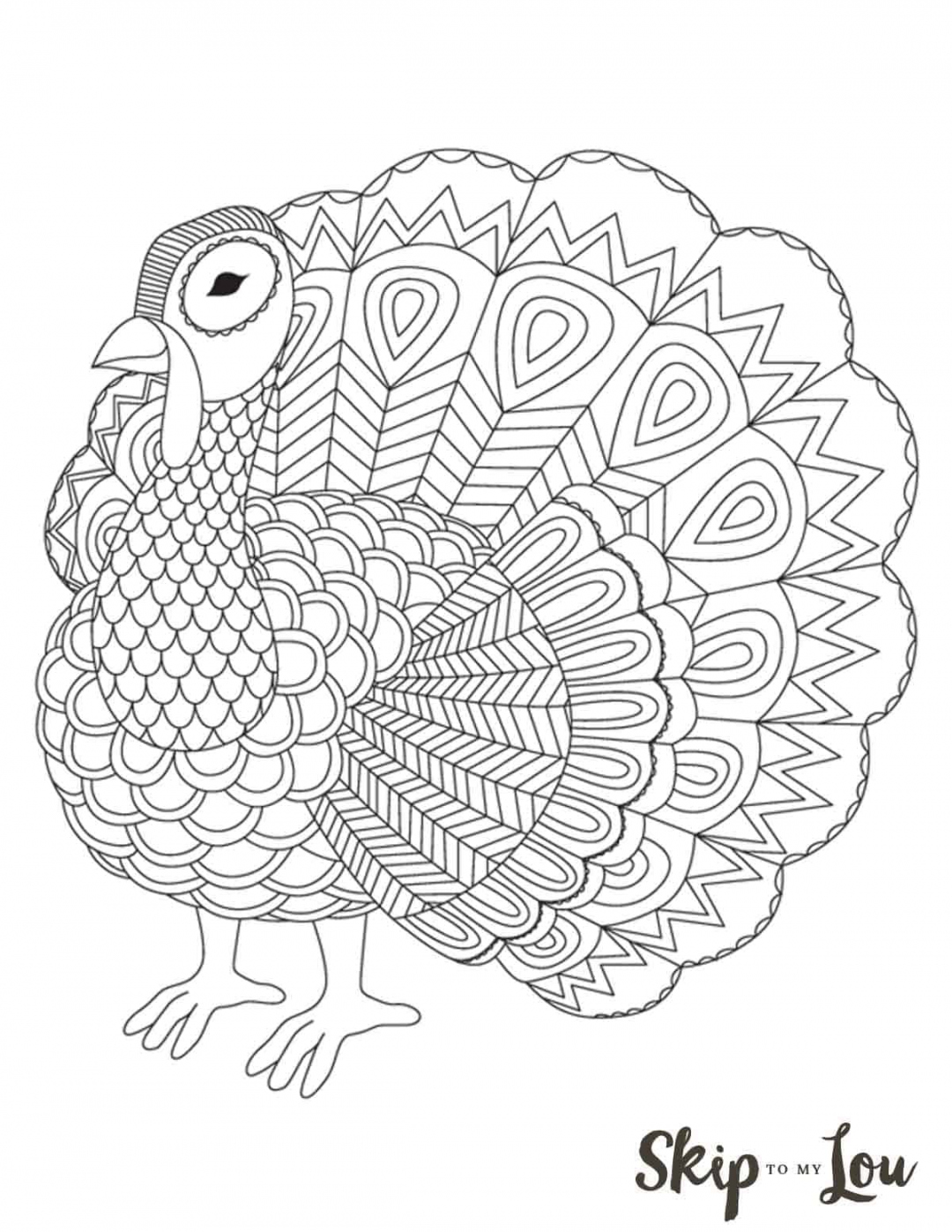The CUTEST Free Turkey Coloring Pages  Skip To My Lou - FREE Printables - Free Printable Turkey Coloring Pages