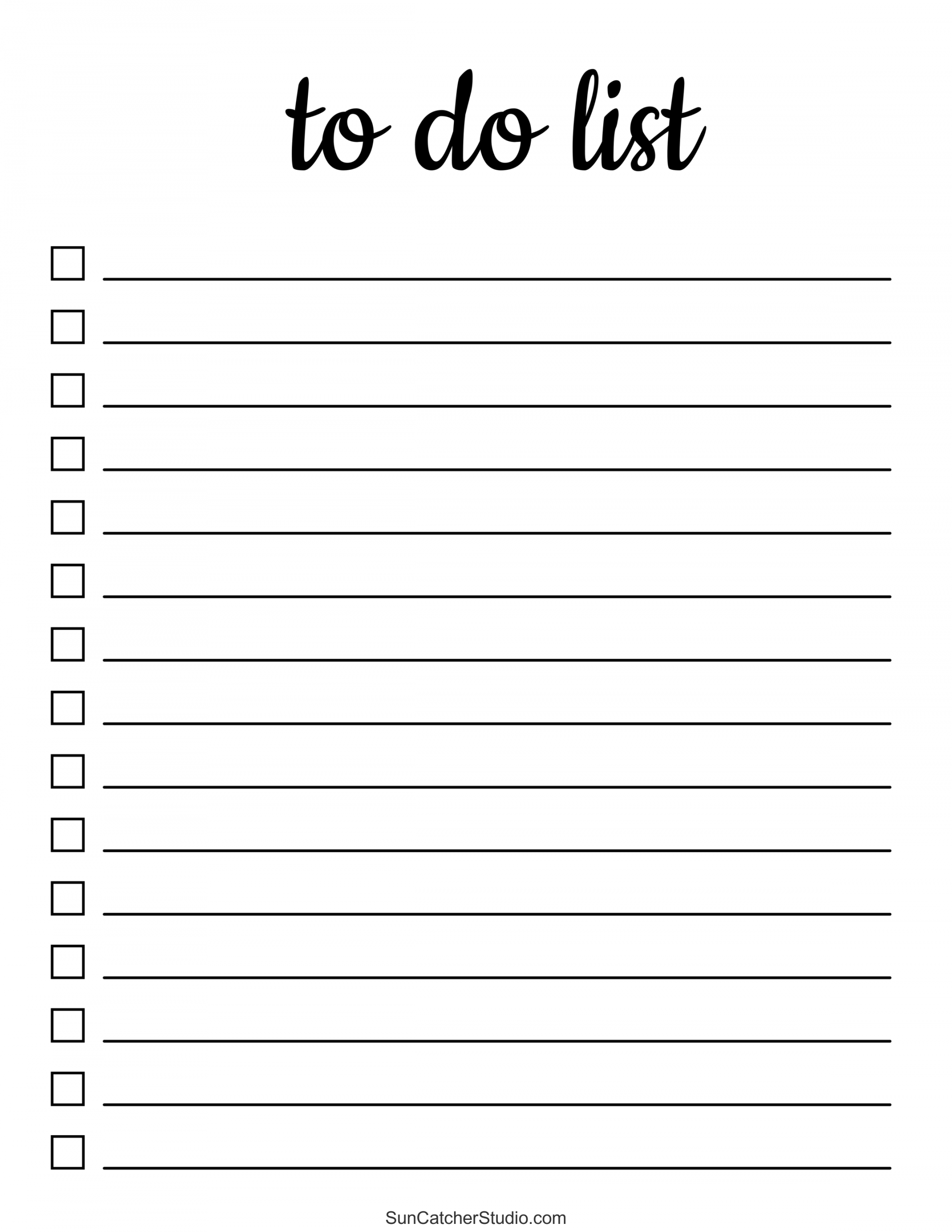 To Do List (Free Printable PDF Templates) – Things To Do – DIY  - FREE Printables - Printable To Do List Free